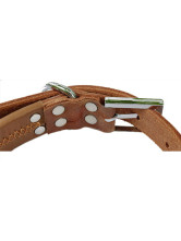 Collier Pour Chien Décoration Clou Cuir de Vache Brun de la mode 70mm*33mm*7-8mm