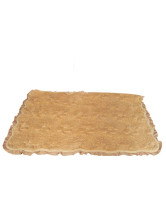 Couchage Pour Chien Broderie Double Peluche Courte Brun de la mode 90*70cm*10mm