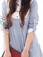 Beautiful Blue Cotton Summer Maternity Dress