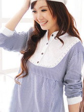 Beautiful Blue Cotton Summer Maternity Dress