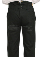 cool pantalons noir steampunk pour hommes en Cotton