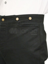 cool pantalons noir steampunk pour hommes en Cotton