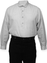 une cool chemise blanche et noire  steampunk avec manches pour hommes en Cotton