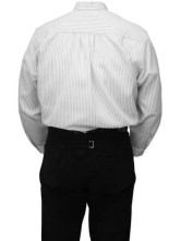 une cool chemise blanche et noire  steampunk avec manches pour hommes en Cotton