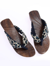 Glamorous Leopard Gray 1 3 / 5  '' talon plat Sabots Femmes