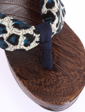 Glamorous Leopard Gray 1 3 / 5  '' talon plat Sabots Femmes