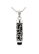 Handsome argenté et noir pour Homme Acier Titane Pendentif