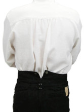une belle chemise blanche steampunk avec manches pour hommes en Cotton