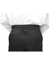 pantalons moderne noir steampunk pour hommes en Cotton