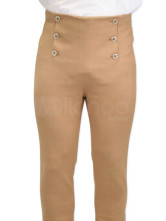 pantalons populaire steampunk pour hommes en tissu de Cotton Camel