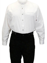 une populaire chemise blanc cassé steampunk avec manches pour hommes en Cotton