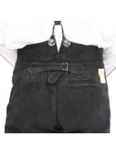 élégant pantalons noir steampunk pour hommes en Cotton