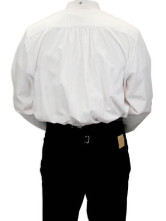 une agréable chemise blanche steampunk avec manches pour hommes en Cotton