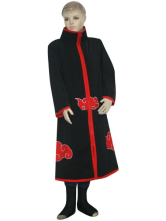Black And Red Uniform Cloth Spandex Naruto Akatsuki Itachi Uchiha Kids Deluxe Cosplay Costume