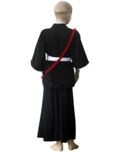 Costume cosplay pour enfants du Bleach Ichigo Kurosaki Soul Reaper en tissu uniforme noir et blanc
