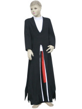 Costume cosplay du Spandex Bleach Ichigo Kurosaki Bankai en tissu uniforme noir blanc et rouge