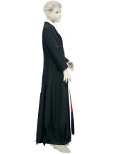 Costume cosplay du Spandex Bleach Ichigo Kurosaki Bankai en tissu uniforme noir blanc et rouge
