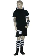 Costume Cosplay d'enfants de Spandex Naruto Sasuke Uchiha en tissu uniforme noir blanc et rouge