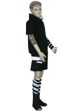 Costume Cosplay d'enfants de Spandex Naruto Sasuke Uchiha en tissu uniforme noir blanc et rouge