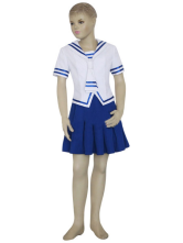 Costume Cosplay pour filles deFruits Basket Tohru Honda en tissu uniforme bleu et blanc