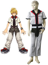 White And Black Uniform Cloth Kingdom Hearts 2 Roxas Kids Cosplay Costume
