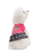 Adorable Pink Strawberry 100% Fleece Dog Dress