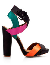 Chocolate Cowhide 3 1/5'' Heel Buckle Ankle Strap Fashion Sandals