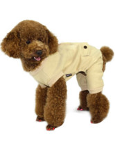 Manteau Pour Chien 100% Coton Laine Polaire Khaki Mignon Splendide 