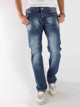 Blue Denim 98% Bamboo Cotton 2% Bamboo Fiber Mens Jeans