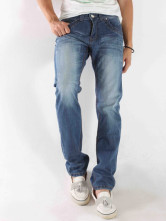 Quality Blue 98% Bamboo Cotton 2% Bamboo Fiber Denim Mens Jeans