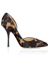4 1/3'' High Heel Black Horsehair Womens Fashion Shoes