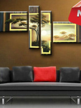 5pcs Beautiful Quality Canvas Oil Painting Sets