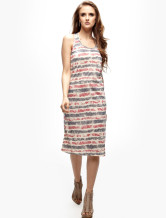 Modern Blue Femmes blanc 100% coton Robe