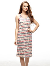 Modern Blue Femmes blanc 100% coton Robe