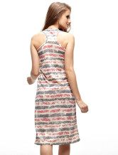 Modern Blue Femmes blanc 100% coton Robe