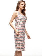 Modern Blue Femmes blanc 100% coton Robe