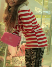Rose en cuir verni Womens sac