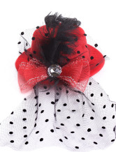 Feather Attractive Gaze Tissu Bow 13cm de mariage pour la mariée Hat
