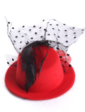Feather Attractive Gaze Tissu Bow 13cm de mariage pour la mariée Hat