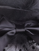 Sweet Feather Gaze Tissu Dot Bow 13cm de mariage Hat pour la mariée