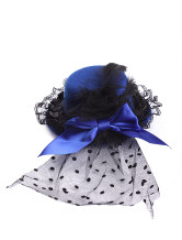 Sweet Feather Gaze Tissu Dot Bow 13cm de mariage Hat pour la mariée