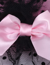 Sweet Feather Gaze Tissu Dot Bow 13cm de mariage Hat pour la mariée