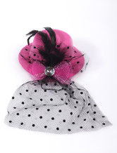 Wonderful appliques en tissu gaze Feather 13cm Hat mariée mariage