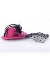 Wonderful appliques en tissu gaze Feather 13cm Hat mariée mariage