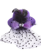 Wonderful appliques en tissu gaze Feather 13cm Hat mariée mariage