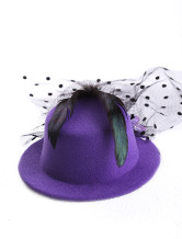 Wonderful appliques en tissu gaze Feather 13cm Hat mariée mariage