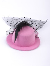 Wonderful appliques en tissu gaze Feather 13cm Hat mariée mariage