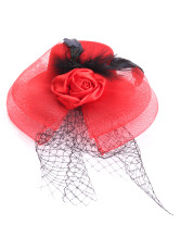 Graceful Tissu noir gaze Hat mariage 13cm Pour Brides