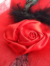 Graceful Tissu noir gaze Hat mariage 13cm Pour Brides