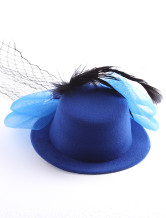 Graceful Tissu noir gaze Hat mariage 13cm Pour Brides